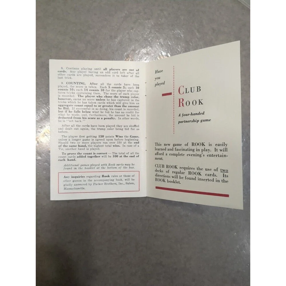 Vintage Rook Card Game by Parker Brothers